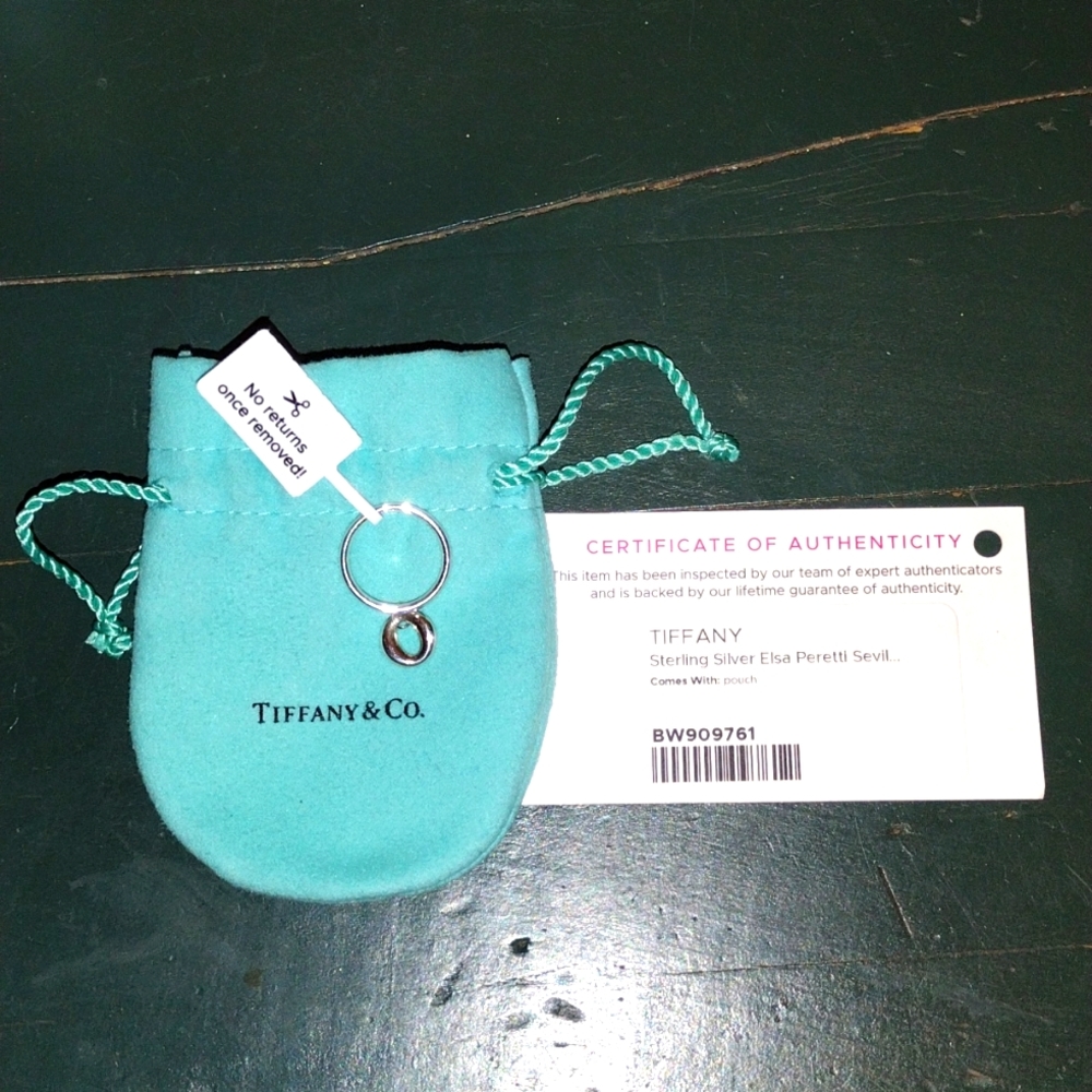 NWT RARE Tiffany & Co. Sterling Silver Elsa Peretti Sevillana Dangling Ring